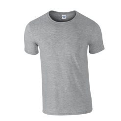 Koszulka Unisex Dla Dorosłych Z Miękkiej Bawełny. Szare bluzki GILDAN, xl, bez wzorów, z bawełny, sportowe, bez kołnierzyka, bez ramiączek. Za 27.99 zł.