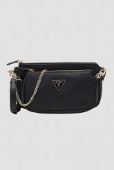 GUESS Czarna damska torebka 2 w 1 Noelle. Czarne kopertówki Guess, z aplikacjami, ze skóry ekologicznej, duże, bez dodatków. W wyprzedaży za 420.89 zł.