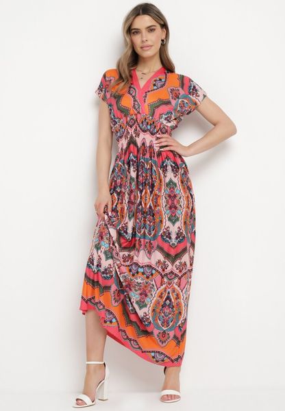 Pomarańczowa Sukienka Maxi w Stylu Boho z Elastycznej Wiskozy Arnevia. Brązowe sukienki Born2be, na co dzień, na lato, m, bez wzorów, z wiskozy, boho, bez kołnierzyka, bez ramiączek, maxi, dopasowane. Za 59.99 zł.