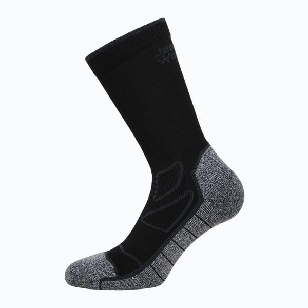 Skarpety Jack Wolfskin Vojo Sock Cl C. Czarne skarpety Jack Wolfskin, bez wzorów, z elastanu. Za 69.99 zł.