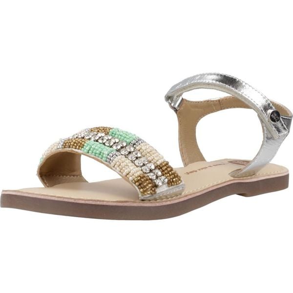Sandały GIOSEPPO COUDERAY Srebrny. Szare sandały Gioseppo, bez wzorów, ze skóry, bez obcasa, bez zapięcia. Za 179.99 zł.