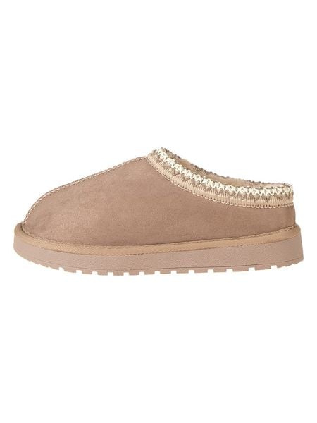 Inselhauptstadt Kapcie w kolorze beżowym rozmiar: 41. Brązowe obuwie domowe Inselhauptstadt, bez wzorów, z materiału, bez zapięcia. Za 74.81 zł.