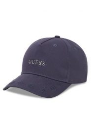 Guess Czapka z daszkiem V5YZ01 WFKN0 Granatowy. Niebieskie czapki Guess, z aplikacjami, z bawełny. Za 159.99 zł.