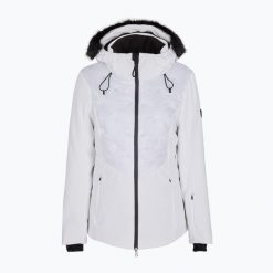 Kurtka narciarska damska EA7 Emporio Armani Giubbotto 6RTG04. Białe kurtki narciarskie EA7 Emporio Armani, m, bez wzorów, z elastanu, bez kaptura, narciarskie. Za 1,229.00 zł.