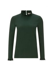 Rich & Royal Koszulka w kolorze ciemnozielonym rozmiar: L. Zielone bluzki Rich & Royal, l, bez wzorów, z bawełny, bez kołnierzyka, bez ramiączek. Za 122.67 zł.