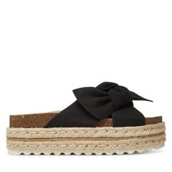 Espadryle DeeZee. Czarne espadryle DeeZee, bez wzorów, bez obcasa, bez zapięcia. Za 139.99 zł.