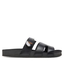 Klapki Lasocki. Czarne klapki Lasocki, bez wzorów, bez obcasa. Za 139.99 zł.