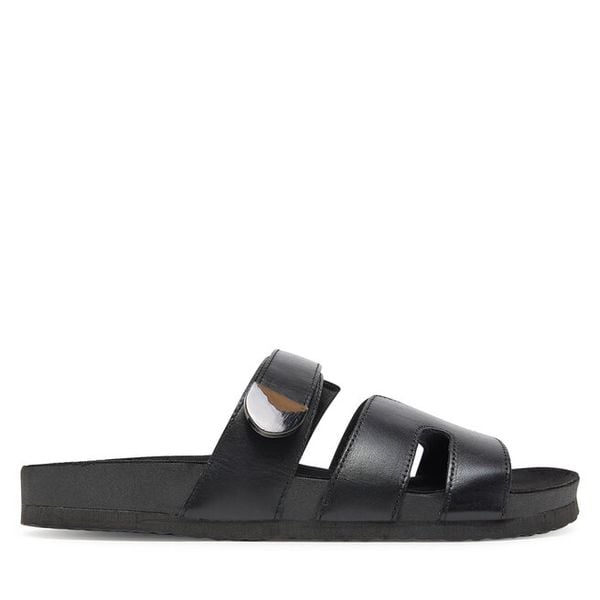 Klapki Lasocki. Czarne klapki Lasocki, bez wzorów, bez obcasa. Za 139.99 zł.
