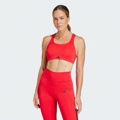 Biustonosz TLRD Impact Training High Support. Czerwone bielizna sportowa Adidas, xs, bez wzorów, z materiału. Za 279.00 zł.