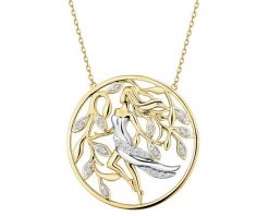 Naszyjnik z żółtego złota z diamentami - 0,08 ct - próba 585. Żółte naszyjniki Apart, z diamentem, złote. Za 4,990.00 zł.