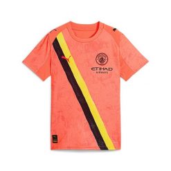 Młodzieżowa koszulka KIDSUPER × MANCHESTER CITY PUMA. Brązowa bluzki Puma, m, bez wzorów, młodzieżowe, bez kołnierzyka, bez ramiączek. Za 349.00 zł.