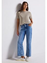 Street One Koszulka w kolorze szarobrązowym rozmiar: 44. Brązowe bluzki Street One, s, bez wzorów, z wiskozy, klasyczne, bez kołnierzyka, bez ramiączek. Za 69.91 zł.