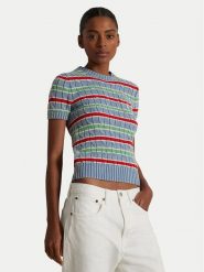 Polo Ralph Lauren Sweter 211965755001 Niebieski Slim Fit. Niebieskie swetry Polo Ralph Lauren, xl, bez wzorów, z bawełny, bez ramiączek. Za 429.99 zł.