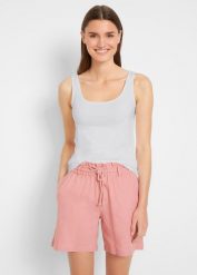 Top (2 szt.). Czerwone topy bonprix, bez wzorów, bez kołnierzyka, bez ramiączek. Za 49.99 zł.