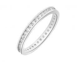 Pierścionek srebrny z cyrkoniami - Eternity. Szare pierścionki Apart, z cyrkonią, srebrne. Za 134.00 zł.