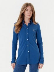 Polo Ralph Lauren Koszula 211924258024 Niebieski Slim Fit. Niebieskie koszule Polo Ralph Lauren, s, bez wzorów, z bawełny, bez kołnierzyka, bez ramiączek. Za 659.99 zł.