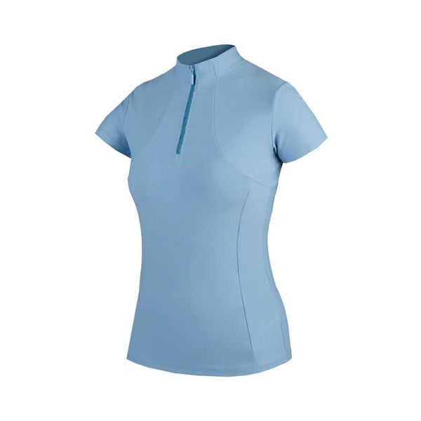 Damskie techniczne polo do jazdy konnej EQPRO. Niebieskie koszulki polo Horka, m, bez wzorów, z materiału, bez kołnierzyka, bez ramiączek. Za 269.00 zł.