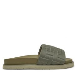 Klapki Gant. Brązowe klapki GANT, bez wzorów, bez obcasa. Za 189.99 zł.
