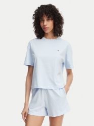 Tommy Hilfiger Piżama UW0UW05912 Niebieski jasny Regular Fit. Niebieskie piżamy TOMMY HILFIGER, bez wzorów, z bawełny, bez ramiączek. Za 289.99 zł.
