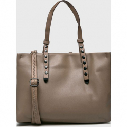 Answear - Torebka. Niebieskie shopper ANSWEAR, bez wzorów, z materiału, casualowe, na ramię, duże, bez dodatków. W wyprzedaży za 79.90 zł.