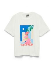 Vero Moda T-Shirt Salli Mette 10344804 Biały Regular Fit. Białe t-shirty Vero Moda, s, bez wzorów, z bawełny, bez kołnierzyka, bez ramiączek. Za 79.99 zł.