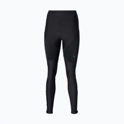 Legginsy do biegania damskie Mizuno Tech Thermal Charge Long. Czarne legginsy Mizuno, l, bez wzorów, z materiału, do biegania. Za 229.99 zł.