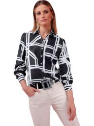 Heine Bluzka w kolorze czarno-białym rozmiar: 38. Czarne bluzki Heine, bez wzorów, bez kołnierzyka, bez ramiączek. Za 69.99 zł.