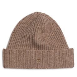 Czapka Tommy Hilfiger. Brązowe czapki TOMMY HILFIGER, bez wzorów. Za 369.99 zł.