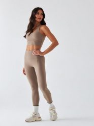 Legginsy Sportowe BeShaped Pilates Joga. Niebieskie legginsy BESHAPED, xl, bez wzorów, z dzianiny, z podwyższonym stanem, długie. Za 199.00 zł.