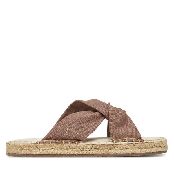 Klapki EMU Australia. Brązowe klapki EMU Australia, bez wzorów, bez obcasa. Za 210.99 zł.