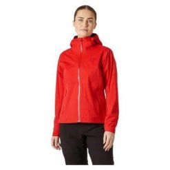 Kurtka przeciwdeszczowa damska Helly Hansen Momentum 3L Stretch Jacket. Czerwone kurtki sportowe Helly Hansen, l, bez wzorów, bez kaptura, trekkingowe. Za 818.99 zł.