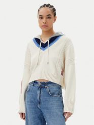 PINKO Sweter Breithorn Maglia 104621 Écru Relaxed Fit. Swetry Pinko, m, bez wzorów, z bawełny, bez ramiączek. Za 769.99 zł.
