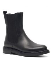 Lasocki Sztyblety WI16-12744-02 Czarny. Czarne botki Lasocki, bez wzorów, z materiału, bez obcasa, na płaskiej podeszwie, bez zapięcia. Za 169.99 zł.