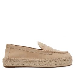 Espadryle LAUREN RALPH LAUREN. Brązowe espadryle Lauren Ralph Lauren, bez wzorów, bez obcasa, bez zapięcia. Za 479.99 zł.