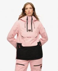 Superdry Freestyle Overhead Ski Jacket – Damska kurtka narciarska loose, 10k. Czerwone kurtki narciarskie Superdry, bez wzorów, z nylonu, bez kaptura, narciarskie. Za 978.40 zł.