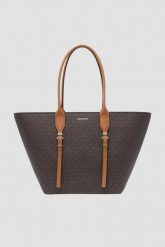 MICHAEL KORS Brązowa shopperka skórzana w monogram. Brązowe shopper Michael Kors, bez wzorów, eleganckie, bez dodatków. Za 1,799.99 zł.