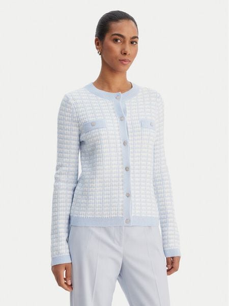 Morgan Kardigan 261-MIRES Błękitny Slim Fit. Niebieskie kardigany Morgan, l, bez wzorów, z syntetyku. Za 239.99 zł.