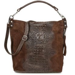Shopperka skórzana BELTIMORE c. brązowa W10. Brązowe shopper bez wzorów, ze skóry, bez dodatków. Za 241.99 zł.