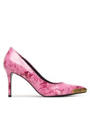 Versace Jeans Couture Szpilki 80VA3S50 ZS366 499 Różowy. Czerwone szpilki Versace Jeans Couture, bez wzorów, z jeansu, bez obcasa, na szpilce, bez zapięcia. Za 989.99 zł.