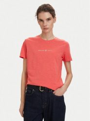 Beverly Hills Polo Club T-Shirt P-SS26W-TS6510 Koralowy Regular Fit. Pomarańczowe koszulki polo Beverly Hills Polo Club, xs, bez wzorów, z bawełny, bez kołnierzyka, bez ramiączek. Za 139.99 zł.