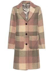 Camel Active Płaszcz przejściowy w kolorze kremowo-szaroróżowym rozmiar: 40. Brązowe płaszcze Camel Active, bez wzorów, bez kaptura. Za 424.06 zł.