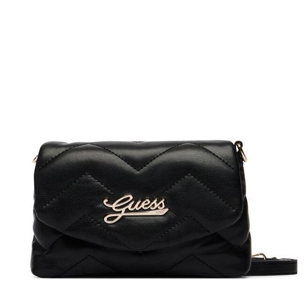 Torebka Guess. Czarne listonoszki Guess, z aplikacjami, bez dodatków. Za 264.99 zł.