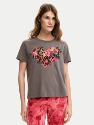 Desigual T-Shirt Tiger 26SWTK53 Szary Regular Fit. Szare t-shirty Desigual, l, bez wzorów, z bawełny, bez kołnierzyka, bez ramiączek. Za 209.99 zł.