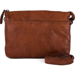 Skórzana torebka w kolorze jasnobrązowym - 24 x 17 x 6 cm. Brązowe torby na ramię neropantera, bez wzorów, z materiału, na ramię, bez dodatków. W wyprzedaży za 265.95 zł.
