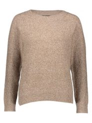 Vero Moda Sweter w kolorze jasnobrązowym rozmiar: XS. Brązowe swetry Vero Moda, xs, bez wzorów, ze splotem, bez ramiączek. Za 52.30 zł.