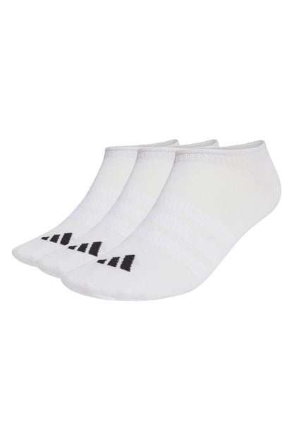 Skarpety adidas Thin&Light No Show 3 pary. Białe skarpety Adidas, bez wzorów, z bawełny. Za 42.99 zł.