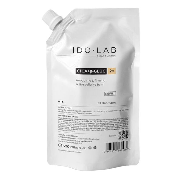 Ido Lab CICA+B-Gluc balsam antycellulitowy refill Balsamy do ciała 500 ml. Balsamy i kremy do ciała Ido Lab. Za 60.80 zł.
