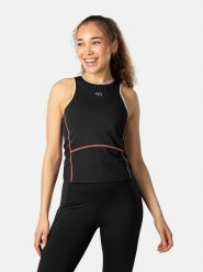 KARI TRAA Top sportowy "Linnea" w kolorze czarnym rozmiar: L. Czarne koszulki sportowe Kari Traa, bez wzorów, z materiału, bez ramiączek, outdoorowe. Za 108.99 zł.