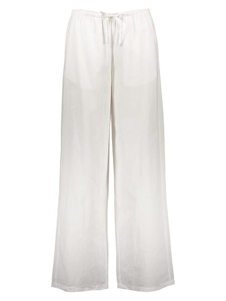 JJXX Spodnie w kolorze białym rozmiar: XS. Białe spodnie materiałowe JJXX, xs, bez wzorów, z bawełny, z podwyższonym stanem. Za 130.99 zł.