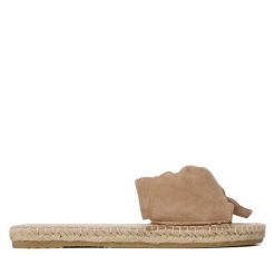Klapki Manebi. Brązowe klapki Manebi, bez wzorów, bez obcasa. Za 359.99 zł.